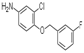 Molecular structure of 3-Chloro-4-(3-fluorobenzyloxy)aniline