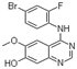 Molecular structure of 4-(4-Bromo-2-fluoroanilino)-7-hydroxy-6-methoxyquinazoline