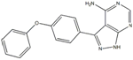 Molecular structure of 3-(4-Phenoxyphenyl)-1H-pyrazolo[3,4-d]pyrimidin-4-amine
