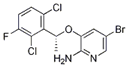 Molecular structure of (R)-5-bromo-3-(1-(2,6-dichloro-3-fluorophenyl)ethoxy)pyridin-2-amine