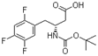 Molecular structure of Boc-(R)-3-Amino-4-(2,4,5-trifluorophenyl)butanoic acid