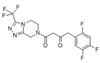 Molecular structure of (2Z)-4-Oxo-4-[3-(trifluoromethyl)-5,6-dihydro-[1,2,4]triazolo[4,3-a]pyrazine-7(8H)-yl]-1-(2,4,5-trifluorophenyl)butan-2-one