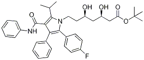 Molecular structure of Atorvastatin tert-Butyl Ester / (L-2)