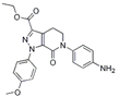 Molecular structure of ethyl 6-(4-aMinophenyl)-1-(4-Methoxyphenyl)-7-oxo-4,5,6,7-tetrahydro-1H-pyrazolo[3,4-c]pyridine-3-carboxylate