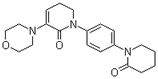 Molecular structure of 5,6-Dihydro-3-(4-morpholinyl)-1-[4-(2-oxo-1-piperidinyl)phenyl]-2(1H)-pyridinone