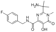Molecular structure of 2-(1-AMINO-1-METHYLETHYL)-N-(4-FLUOROBENZYL)-5-HYDROXY-1-METHYL-6-OXO-1,6-DIHYDROPYRIMIDINE-4-CARBOXAMIDE