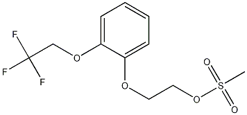 Molecular structure of 2-[2-(2,2,2-trifluoroethoxy)phenoxy]-Ethanol,1-methanesulfonate